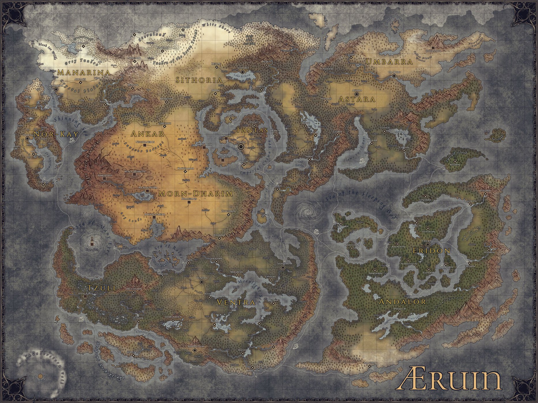The Continent of Aeruin